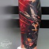Detailliertes buntes Bein Tattoo mit Star Wars Raumschiff