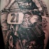 dettagliato motociclista tatuaggio