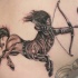 Detailed painted colored Sagittarius tattoo