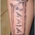 Tatuaje egipcio, ojo de horus y cartela