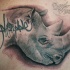 Tatuaje  decabeza de rinoceronte bueno