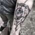 Fantastique peint par Inez Janiak croquis tatouage d'ours rugissant