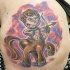 Lustiges cartoonisches farbiges Baby Schütze Tattoo