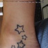 semplice 4 stelle piccole tatuaggio su caviglia