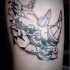 Tatuaje  de rinoceronte de formas geométricas