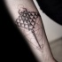 Geometrischer Stil schwarzes Unterarm Tattoo