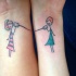 bel amicizia ragazze tatuaggio su due polsi