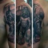 Tatuaje en el brazo, guerreros majestuosos  de Grecia