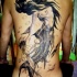 grande bellissima sirena tatuaggio sulla schiena