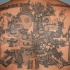 Tatuaje en la espalda,
deidad azteca con detalles