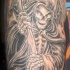 Großer Sensenmann mit Sense Tattoo an der Schulter