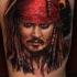 Great jack sparrow portrait tattoo