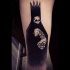 Grim reaper black ink tattoo by susanne konig