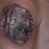 Tatuaje en el brazo, tigre amenazante