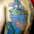 Tatuaje en la espalda, mundo de Avatar de varios colores