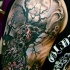 terribile albero morto tatuaggio a mezza manica