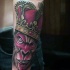 Illustrative style colored forearm tattoo of monkey king
