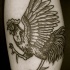 Tatuaje  de gallo gris para hombres