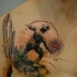 Tatuaje en el pecho,  veterano en México entre cactos preciosos