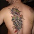 Japanese colorful dragon tattoo on back