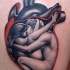 Tatuaje de la pareja en el corazón