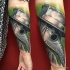 Tatuagem de antebraço muito bonito estilo 3D de máscara de médicos de peste