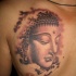 bella gautama buddista tatuaggio su petto