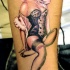 loveli pin up in lingerie tatuaggio da Marco Firini