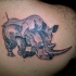 rinoceronte macchina di ferro tatuaggio 3d