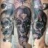 magnifico 3D cranio tatuaggio su braccio