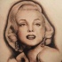 Tatuaje  de retrato de Marilyn Monroe divina