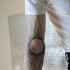Tatuaje en el brazo,
ornamento simple precioso, tinta negra