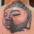 Tatuaje de retrato de Buda simple negro blanco