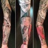 Tatuaje en el brazo,
biomecanismo complejo espléndido
