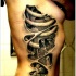 Mechanism tattoo on ribs for girls