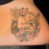 MERRI CHERUBINO BUON RIPRODUZIONE A MANDOLINO TATUAGGIO SULLA PARTE BASSA DELLA SCHINA