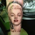 Tatuaje en el antebrazo, Marilyn Monroe seductora bien dibujada