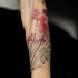 Tatuaje en el antebrazo, flores silvestres hermosas