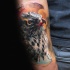 Natürlich aussehendes mehrfarbiges Unterarm Tattoo mit schönem Adler