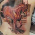 Tatuaje  de caballo magnífico volumétrico