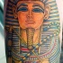 Tatuaje  de Faraón Tutankamón de varios colores