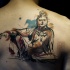 nuovo stile buddista tatuaggio su schiena di uomo