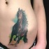 Tatuaggio carino sulla pancia il cavallo che corre