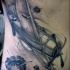 Nice looking detailed side tattoo of WW2 bomber plane