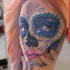 Tatuaje de la santa muerte pelirroja