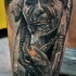 vecchio indiano fuma la pipa tatuaggio