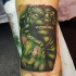 Alte-Art-Stil farbiges Hulks Gesicht Tattoo