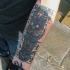 Old school forearm tattoo of antic Egypt wall painting
