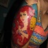 Tatuaje en el brazo, Ariel con pez adorables