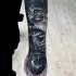 Tatuaje en el antebrazo, retrato de hombre que grita